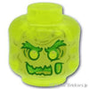 ミニフィグ ヘッド - スライムマウスゴースト(ベントスタッド)：[Tr,Neon Green / トランスネオングリーン(蛍光)]