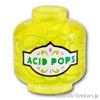 ミニフィグ ヘッド - 「アシッドポップ」(すっぱいペロペロ酸飴)：[Tr,Yellow / トランスイエロー]