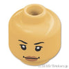 ミニフィグ デュアルヘッド - すまし顔の女性 / 歯を見せた笑顔：[Md,Tan / ミディアムタン ]