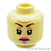 ミニフィグ ヘッド - しかめっ面の女性：[Tan / タン]