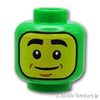 ミニフィグ デュアルヘッド - 目出し帽 / ドラゴン開いた口：[Bt,Green / ブライトグリーン]