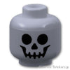 ミニフィグ ヘッド - スカル / ドクロ / 骸骨：[Light Bluish Gray / グレー]