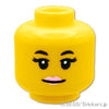 ミニフィグ デュアルヘッド - ピンクリップの笑顔/眠り顔：[Yellow / イエロー]