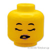 ミニフィグ デュアルヘッド - ピンクリップの笑顔/眠り顔：[Yellow / イエロー]