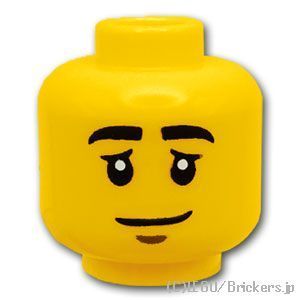 LEGO® パーツ 6434845 ミニフィグ デュアルヘッド - 眠い顔 / アイマスク：[Yellow / イエロー] 3626pb3476-024 