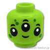 ミニフィグ ヘッド - 三目スマイルのエイリアン：[Lime / ライム]