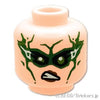 ミニフィグ デュアルヘッド - 歪んだ笑顔の女性 / グリーンマスクの怒り顔：[Light Nougat / ライトヌガー]
