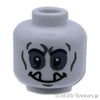 ミニフィグ ヘッド - 愛嬌のあるオーク：[Light Bluish Gray / グレー]