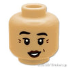 ミニフィグ デュアルヘッド - 目じりのしわと決意の女性 / 穏やかな笑顔：[Md,Tan / ミディアムタン ]