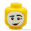 ミニフィグ ヘッド - 白塗りのゆがんだ笑顔：[Yellow / イエロー]