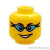 ミニフィグ デュアルヘッド - 水泳ゴーグルと笑顔/ ずらしたゴーグルと笑顔：[Yellow / イエロー]