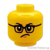 ミニフィグ デュアルヘッド - メガネとスキッパの笑顔 / 町一番のしかめっ面：[Yellow / イエロー]