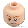 ミニフィグ デュアルヘッド - 小じわの微笑 / 食いしばった顔：[Light Nougat / ライトヌガー]