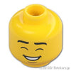 ミニフィグ デュアルヘッド - 細い眼の笑顔 / すやすや顔：[Yellow / イエロー]