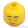 ミニフィグ デュアルヘッド - 細い眼の笑顔 / すやすや顔：[Yellow / イエロー]
