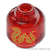 ミニフィグ ヘッド - 金の蛇（干支）：[Tr,Red / トランスレッド]