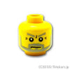 ミニフィグ ヘッド - ひげともみあげと眉毛のキリリ顔：[Yellow / イエロー]