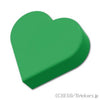 ラウンド タイル 1 x 1 - ハート：[Green / グリーン]