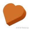 ラウンド タイル 1 x 1 - ハート：[Dark Orange / ダークオレンジ]