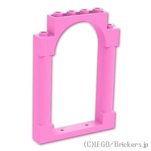 LEGO® パーツ 6249953/6560587 ドア フレーム 1 x 6 x 7 ラウンドピラー＆トップアーチ：[Bright Pink / ブライトピンク] 40066-222 