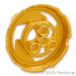 LEGO® パーツ 6264181 ホイールカバー 3スポーク - ピン穴：[Pearl Gold / パールゴールド] 41179-297 