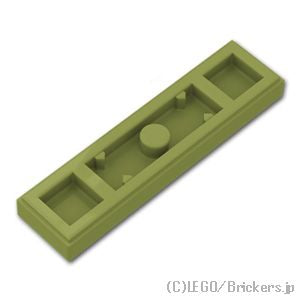 プレート 1 x 4 - エッジスタッド：[Olive Green / オリーブグリーン]