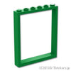 ウィンドウ 1 x 6 x 6 - フラットフロント：[Green / グリーン]