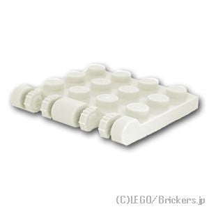 LEGO® パーツ 4194558/4261694/6266280 ヒンジ プレート 4 x 4 - W垂直ロック：[White / ホワイト] 44570-001 