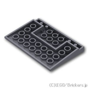 LEGO® パーツ 4211027/4654618 スロープ 10°- 6 x 8：[Dark Bluish Gray / ダークグレー] 4515-199 