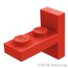 ブラケット 1 x 2 - 2 x 1 - センター：[Red / レッド]