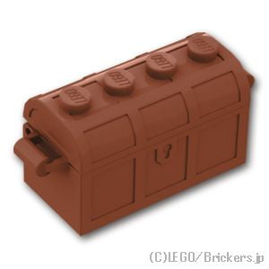 LEGO® パーツ - 宝箱(4738 / 4739)：[Reddish Brown / ブラウン] 4738ac01-192