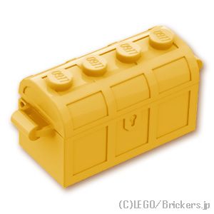 LEGO® パーツ - 宝箱(4738 / 4739)：[Pearl Gold / パールゴールド] 4738ac01-297