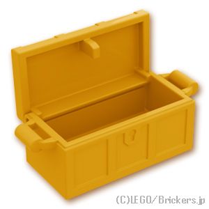 LEGO® パーツ - 宝箱 - 平らな蓋(4738 / 80835)：[Pearl Gold / パールゴールド] 4738ac03-297 