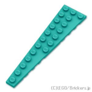 LEGO® パーツ 6474418 ウェッジ プレート 12 x 3 - 左：[Dark Turquoise / ダークターコイズ] 47397-107 の商品ページ｜レゴ®パーツ バラ売りのブリッカーズ