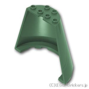 LEGO® パーツ 4215133/6351385 コーン ハーフ 8 x 4 x 6：[Sand Green / サンドグリーン] 47543-151 