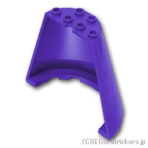 LEGO® パーツ 6059029 コーン ハーフ 8 x 4 x 6：[Dark Purple / ダークパープル] 47543-268 