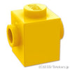 ブロック 1 x 1 - 2面スタッド：[Yellow / イエロー]