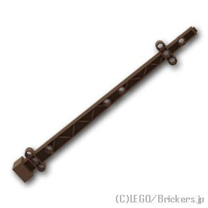 LEGO® パーツ 6312354/6366050 マスト 2 x 2 x 20 - 底部十字穴付き：[Dark Brown / ダークブラウン] 48002a-308 