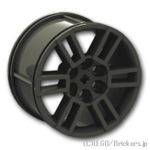 LEGO® パーツ 6257076 ホイール - 56 x 34 テクニック レーシング ミディアム オープンスポークス 6穴：[Black / ブラック] 49294-026