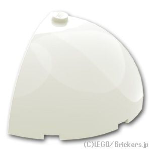 LEGO® パーツ 6337516 ラウンド コーナー ブロック 4 x 4 x 2 2/3 - ドームトップ：[White / ホワイト] 49612-001
