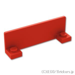 ブラケット 1 x 6 / 2 x 6 - 1 x 4 逆 カットアウト：[Red / レッド]