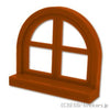 ウィンドウ 1 x 4 x 3 - ラウンドトップ：[Dark Orange / ダークオレンジ]