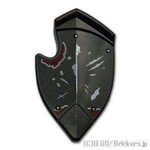 LEGO® パーツ 6484323 シールド/盾 - 傷と錆：[Pearl Dk,Gray / パールダークグレー] 5480pb01-148