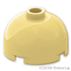 ラウンド ブロック 2 x 2 - ドームトップ：[Tan / タン]