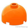 ラウンド ブロック 2 x 2 - ドームトップ：[Orange / オレンジ]