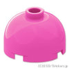 ラウンド ブロック 2 x 2 - ドームトップ：[Dark Pink / ダークピンク]