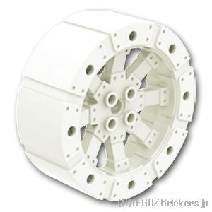 LEGO® パーツ 6192356 荷車 ホイール - 55mm 12穴：[White / ホワイト] 55817-001