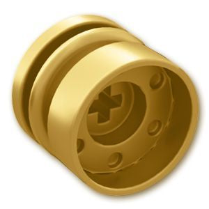 LEGO® パーツ 6294526 ホイール 18mm x 14mm - 軸穴：[MetallicGold / メタリックゴールド] 55982-MG 