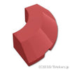 ラウンド コーナー ブロック 4 x 4 - スロープ45°エッジ：[Dark Red / ダークレッド]