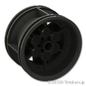 LEGO® パーツ 4644088/6078892/6276858 ホイール - 43.2 x 26 テクニック レーシング スモール 6穴：[Black / ブラック] 56908-026 